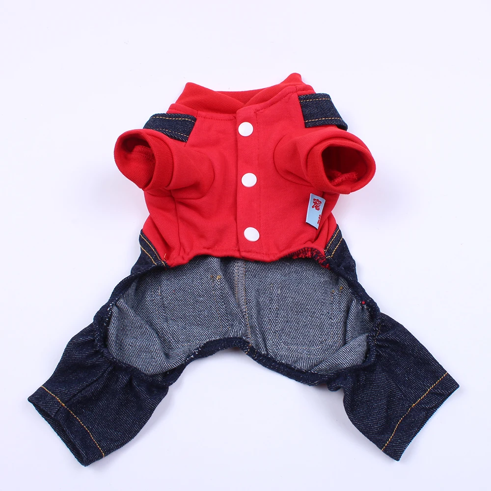 Новинка женские комбинезоны толстовка для собаки джинсовое пальто футболка