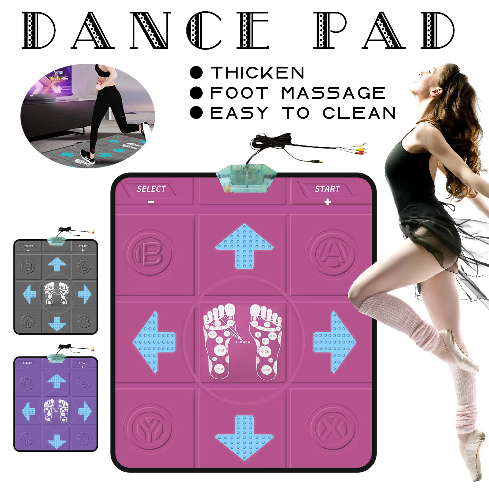 Танцевальный коврик Танцы шаг Танцевальные коврики колодки танцор Одеяло