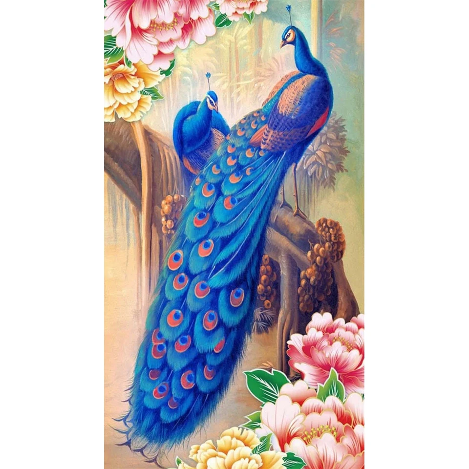 Алмазная мозаика павлин схема