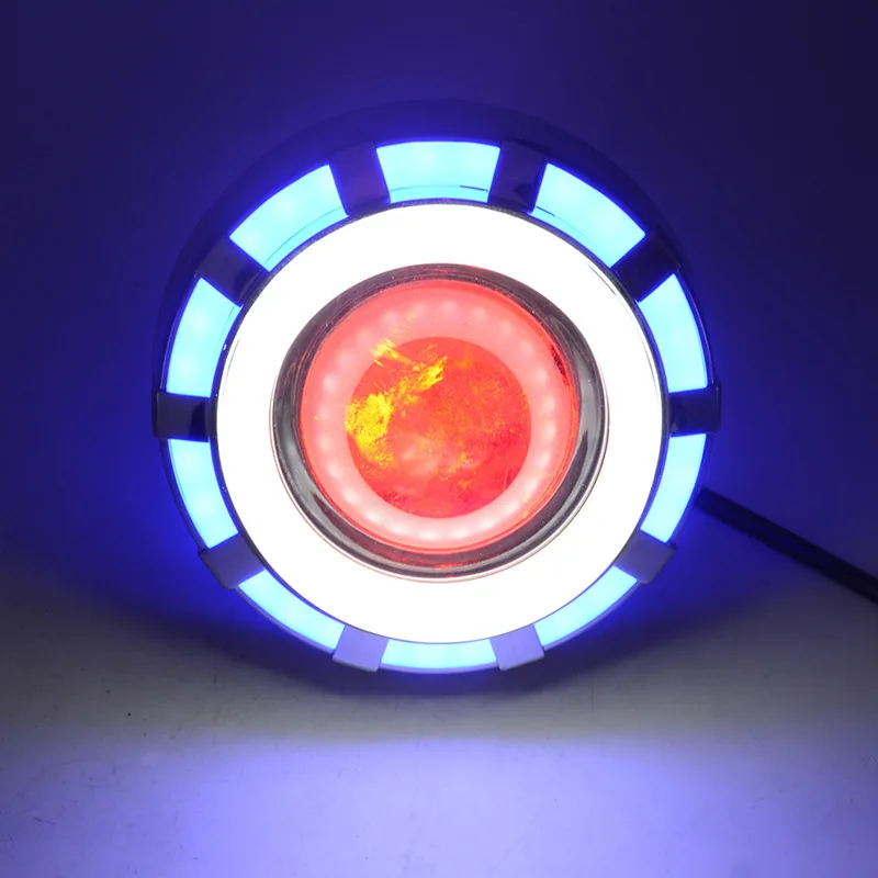 Мотоциклетный прожектор светодиодный светильник с двойным ангельским