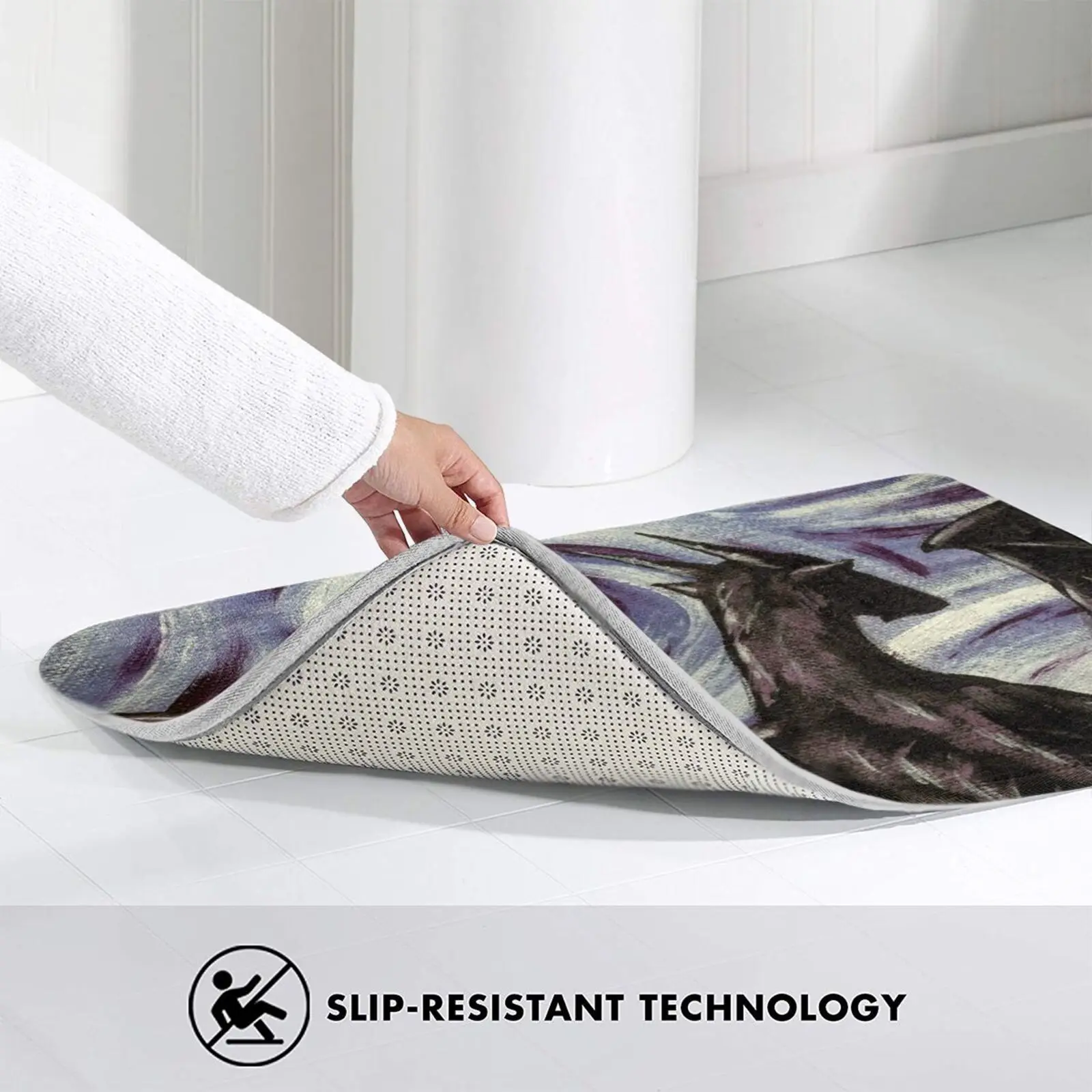 Темный коврик с драконом ковер Противоскользящий для входной двери в спальню