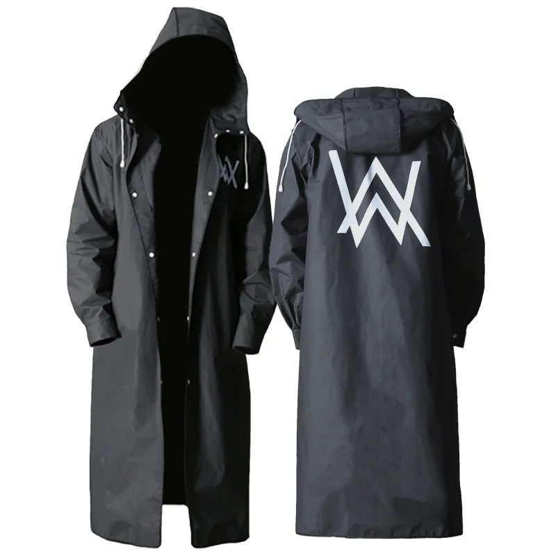 Длинные Большой Размеры непромокаемый плащ дождевик с капюшоном Тренч костюм