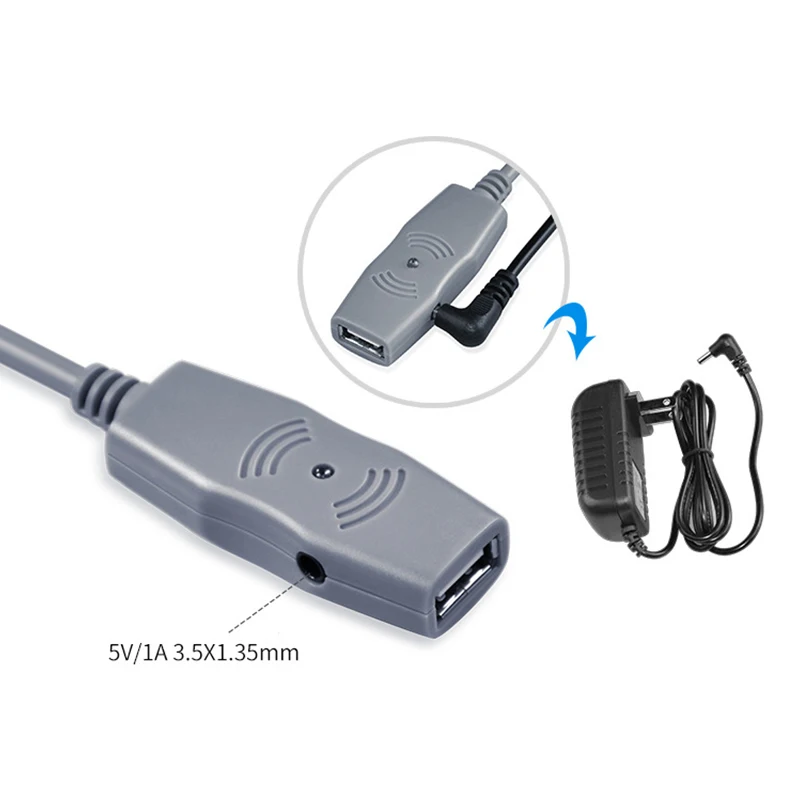 USB-кабель-удлинитель USB2.0 переходник для усилителя сигнала штекер-гнездо со