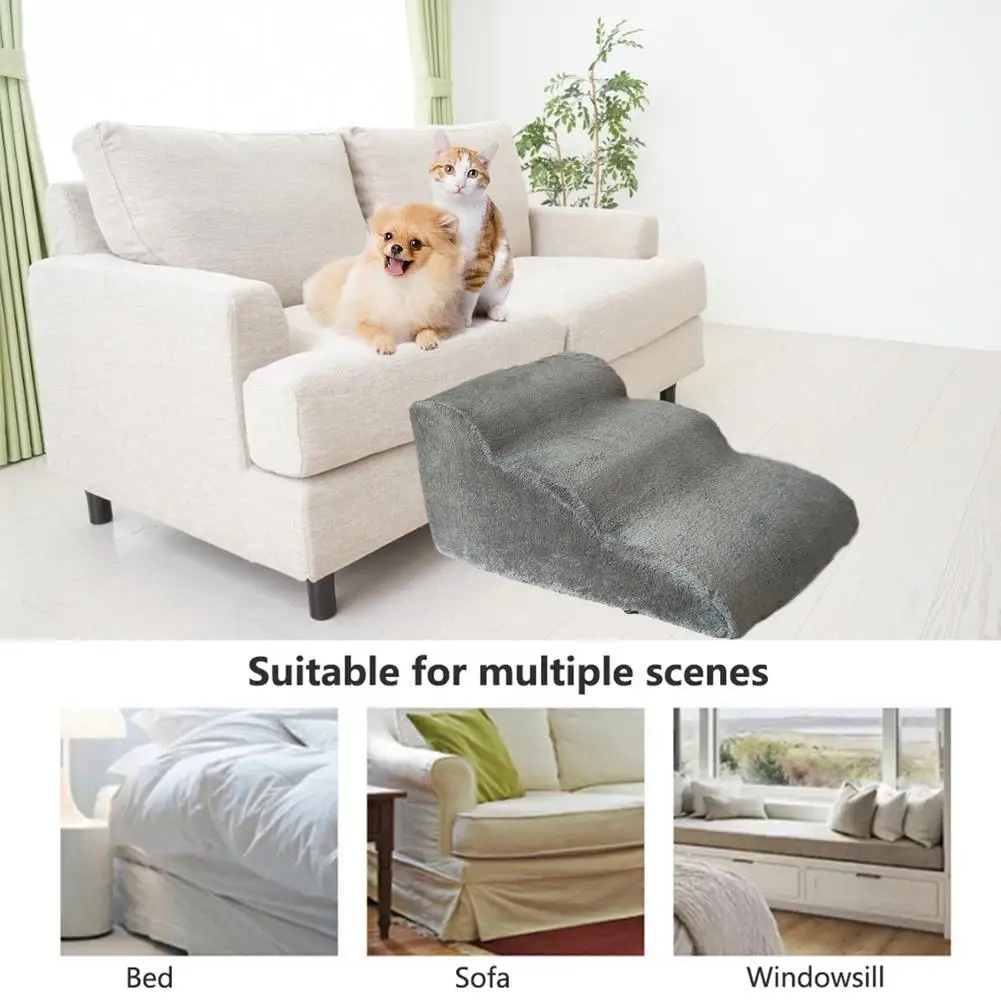 Съемная кровать для домашних животных дышащая сетчатая лестница 3 ступени сетка