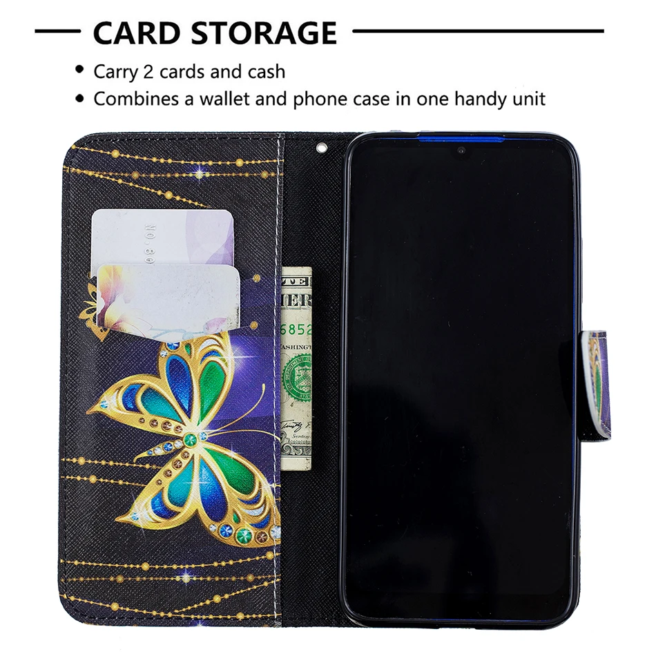 Кожаный чехол для телефона с бабочкой iphone 10 откидной Чехол-Кошелек sony Xperia XZ2 Fundas Z6