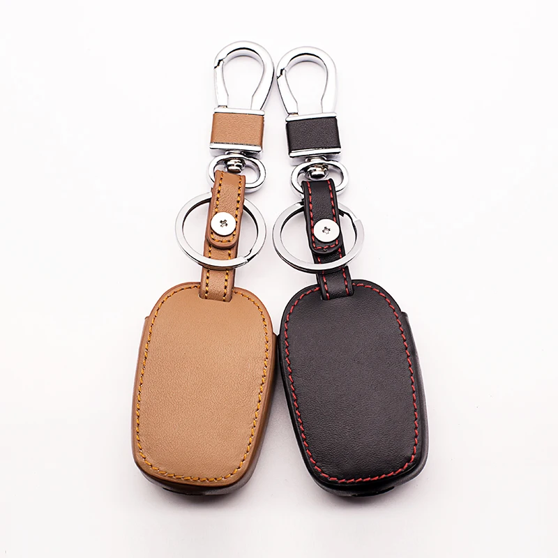 

2017 High Quality Leather Key Case for Renault Dacia Sandero Clio Megane Kangoo Modus Espace 3 Button Car Key Cover Key cases