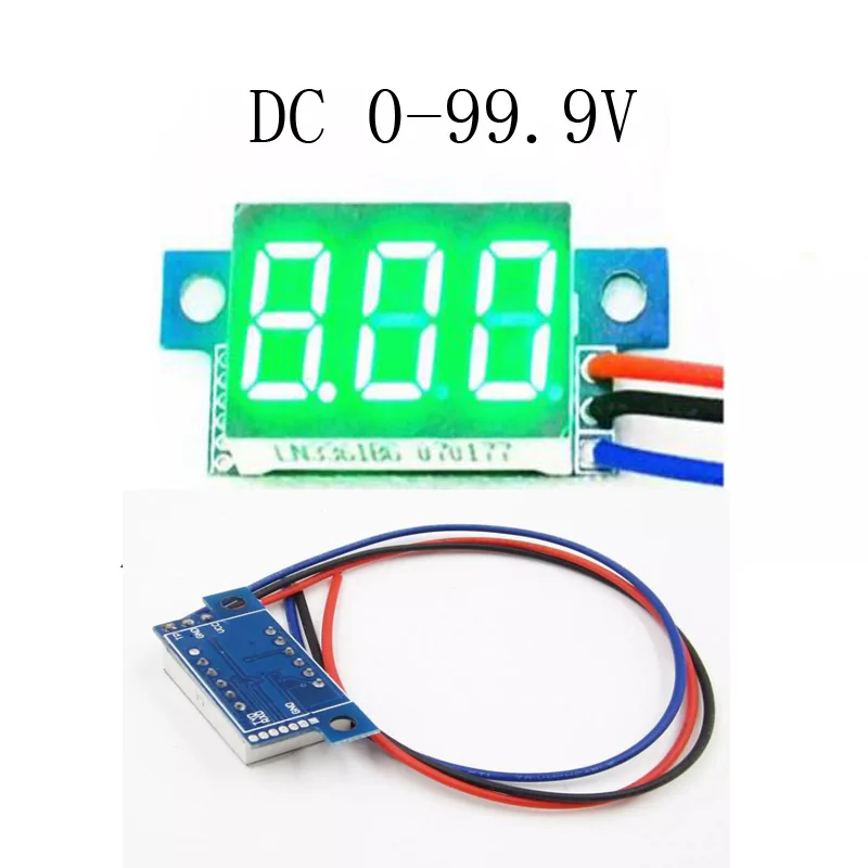 DC 0 30 в светодиодный 36 дюймов &quotЦифровой вольтметр автомобильный мотоцикл тестер