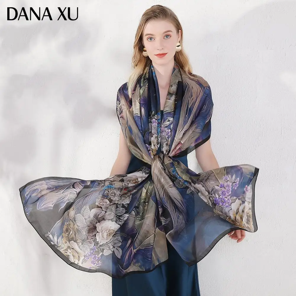 Платок женский из 2020 шелка длинный пляжный хиджаб |