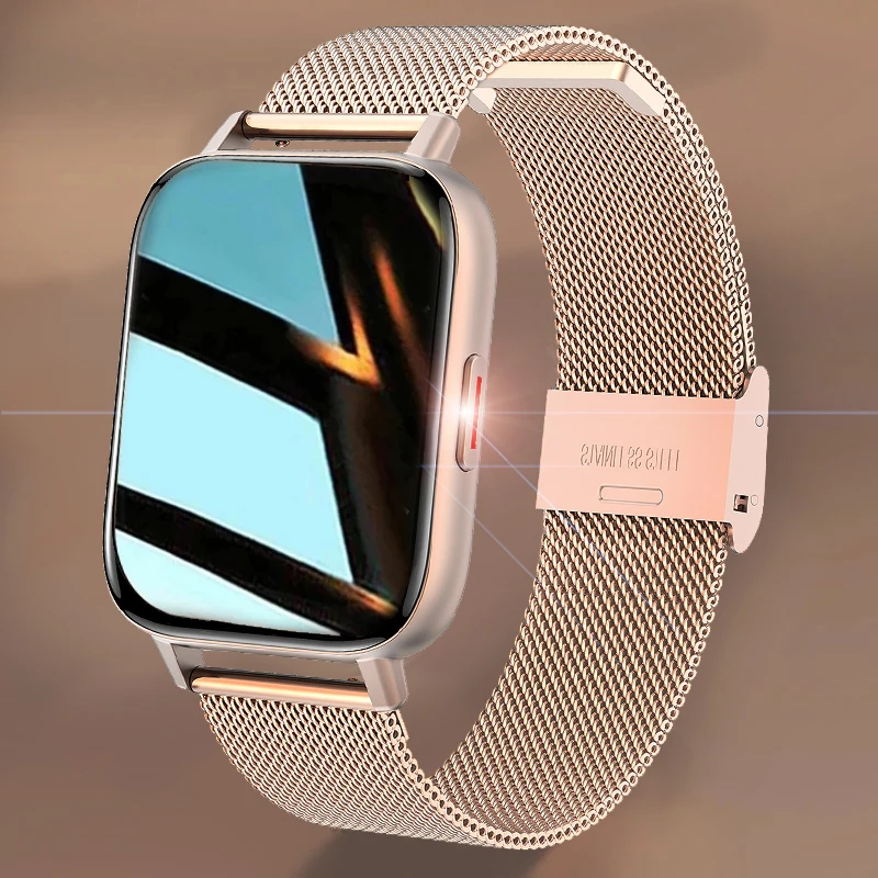Новинка 2021 женские умные часы мужские полностью сенсорные металлические с