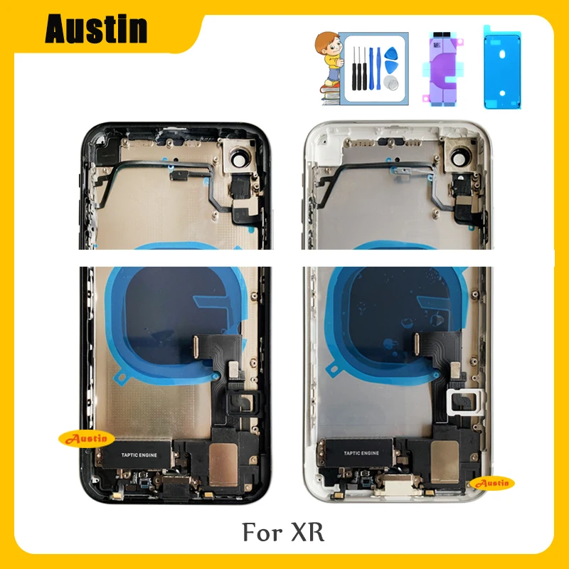 

Full Back Cover For iphone XR / X Housing Battery Door Middle Chassis Frame Housings Assembly Door Rear with Flex Cable Assembly