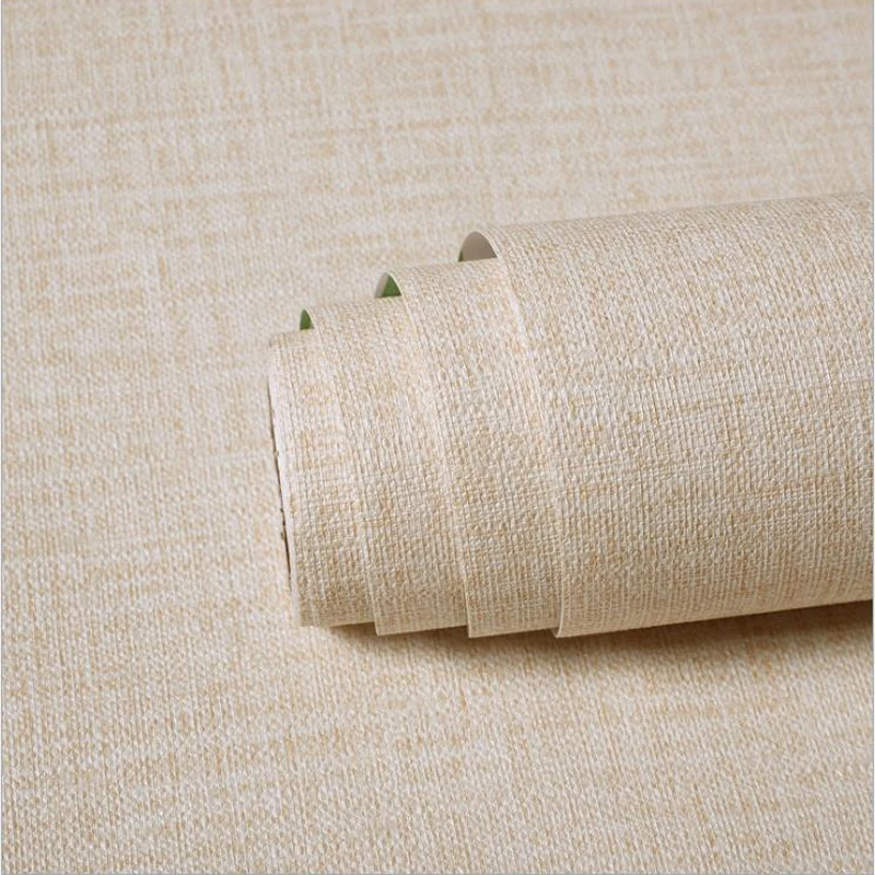 

Linen Self Adhesive Wall Paper Vinyl Wallpaper Living Room Bedroom New Shop Wall Mildew Resistant Water-Proof Home Decor