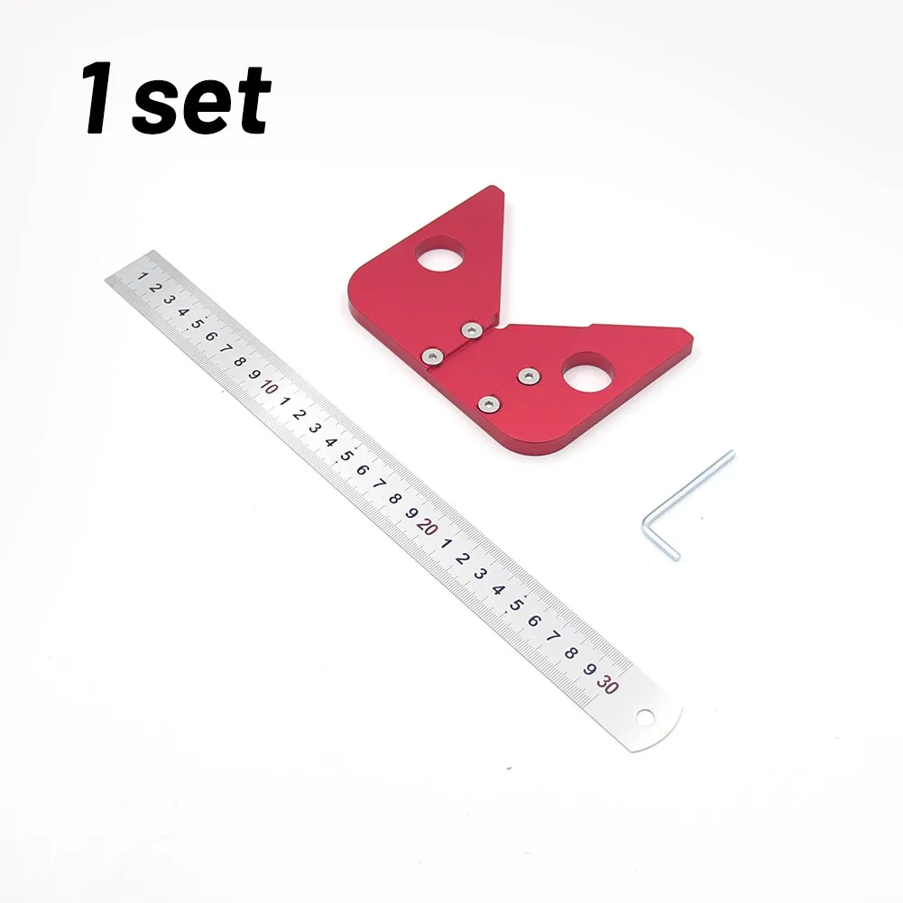 

1 Set Center Line Scribe 45 Degree Angle Scribe Circle Beech Wood Center Ruler