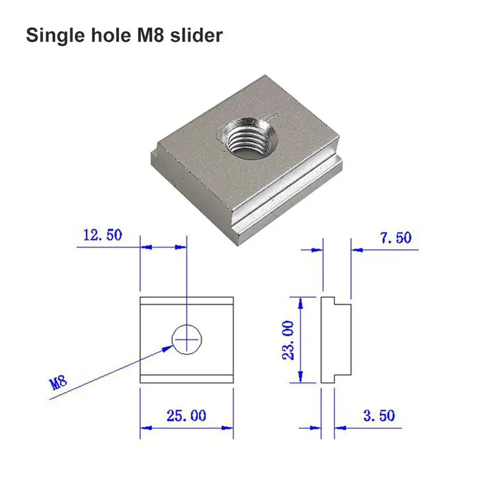 

M6 M8 Nut Threaded Rod T-slider Track Jig Fixture Saw Table Bandsaws Woodworking DIY Tools DIY Woodworking Tool Accessories