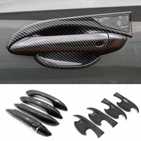 for hyundai tucson 2021 2022 abs carbon exterior handle frame trim car door handle bowl styling cover decoration accessories
