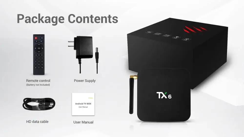 TX6 Dual wifi 6K Media player Android 9.0 Smart TV Box Allwinner H6 Quad Core Set Top BOX Support 3D HDMI IPTV Netflix Youtube |