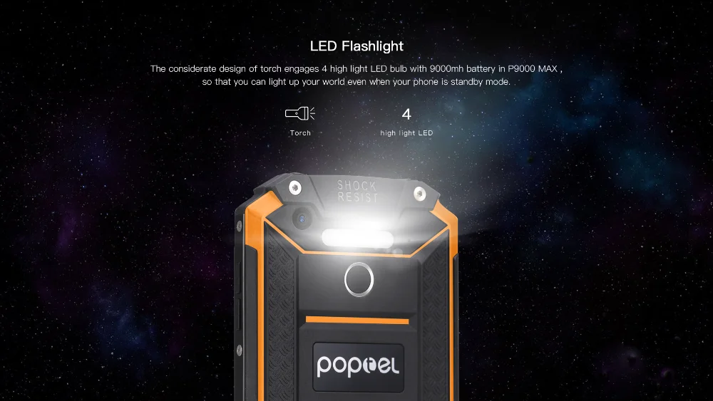 Глобальная версия разблокировки смартфона 9000 mah Poptel p9000 max 4G/64G NFC банк питания телефон может ODM водонепроницаемый прочный смартфон