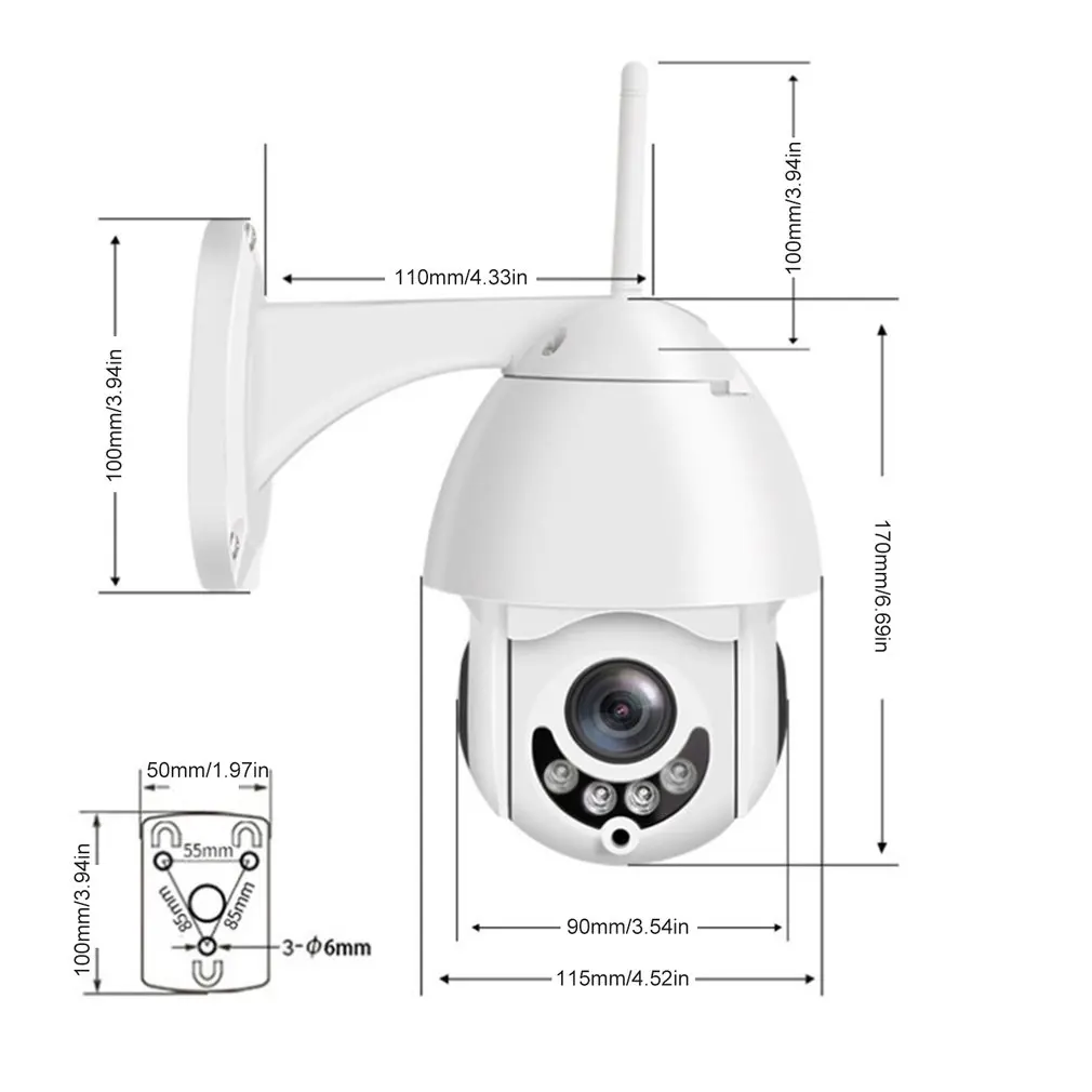 

1080P Outdoor Home IP Camera Two Way Audio Night Vision WiFi Wireless 360 degree Full views Camera Safety Monitor