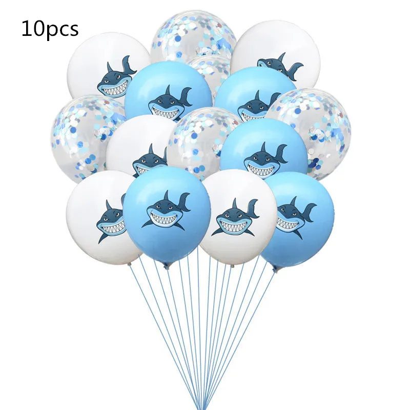 10 шт. акулы латексные шары животных и детей вечерние украшения на день рождения