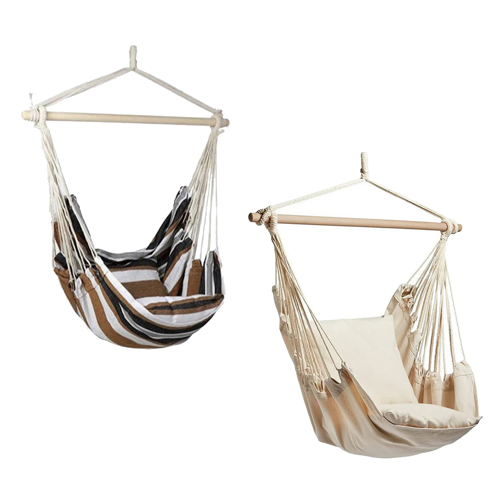 

Hammock Chair Hanging Rope Swing Hanging Chair Extra Large Patio Lawn Chair Comfort Durability