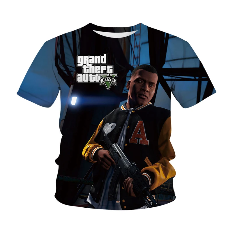 Футболка для мальчиков с принтом Grand Theft Auto Game GTA 5 | Мать и ребенок