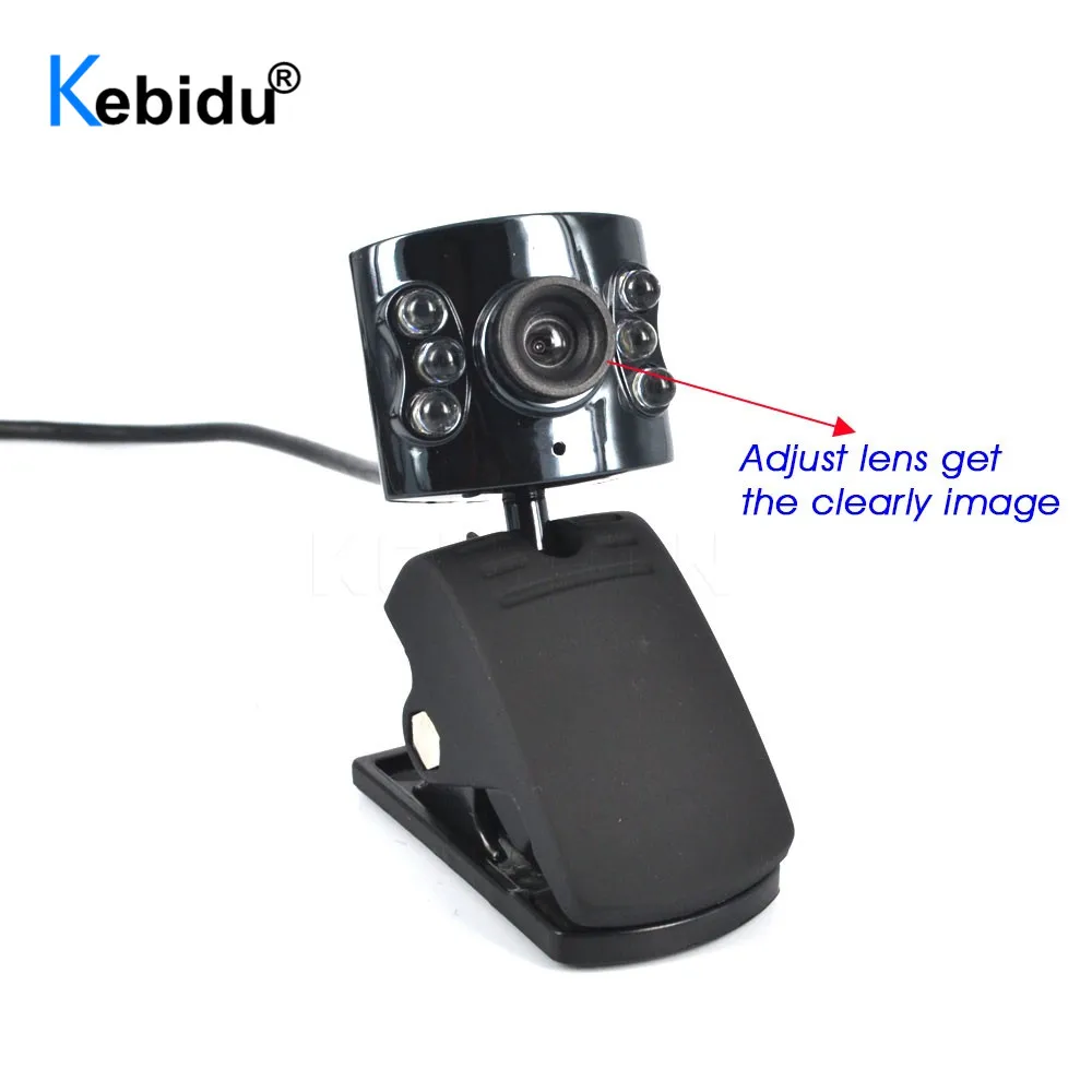 Kebidu 30 0 мегапиксель USB 2 веб камера ПК 6 светодиодный светильник HD с микрофоном