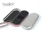 Коробка для хранения пинцетов для наращивания ресниц NEWCOME, розовыйсеребристый Органайзер, защитный футляр для красоты, чехол для карандаша, инструменты для макияжа