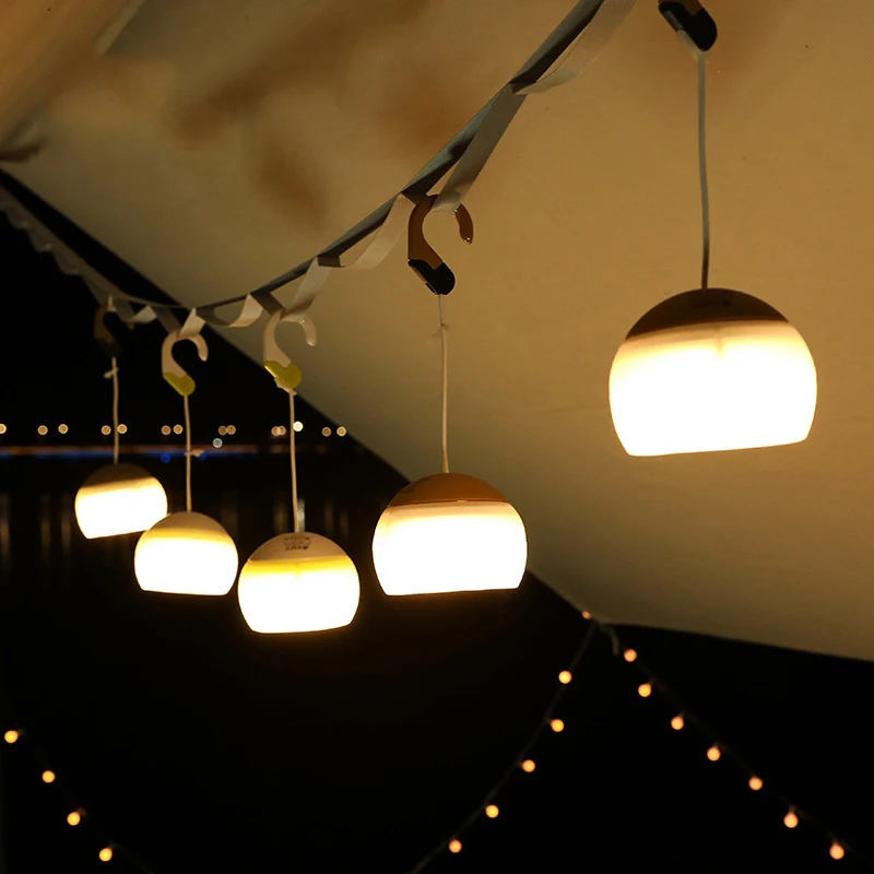 Портативный многофункциональный светодиодный фонарь для кемпинга зарядка через