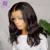 13x6 loose wave lace front human hair wigs hd lace brazilian remy hair wig glueless 250 density for black women luffywig