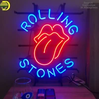 neon sign light for rolling ston beer room decor glass neon light sign wall attract lights aesthetic neon light lamp club sign