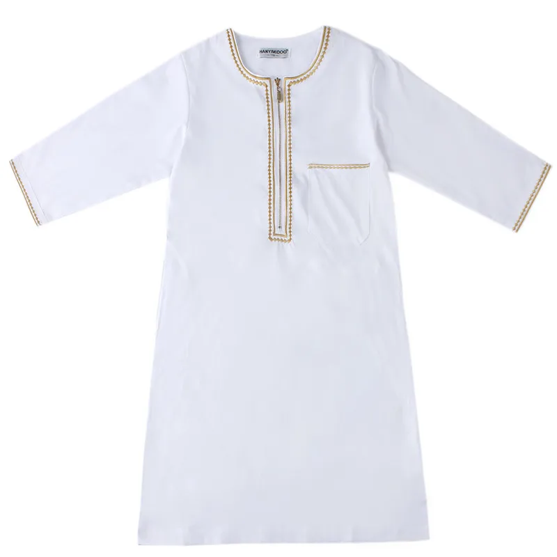 

Muslim men Child long dress thobe for men qamis enfant boy mens clothes jubah muslim men Comfortable and breathable