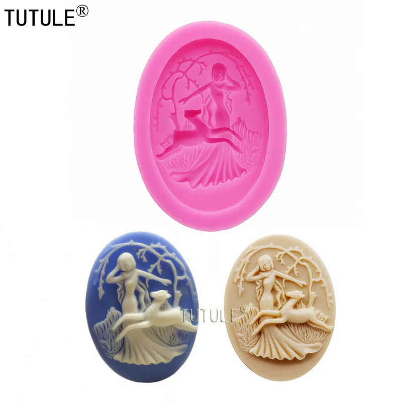 Силиконовая форма в ретро стиле для портретной головы мастики металла помадки