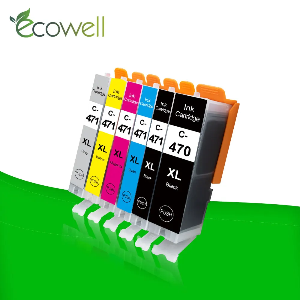 ECOWELL 6 шт. планшетофон для принтера Canon PGI470 PIXMA MG6840 MG5740 TS5040 TS6040|Чернильные