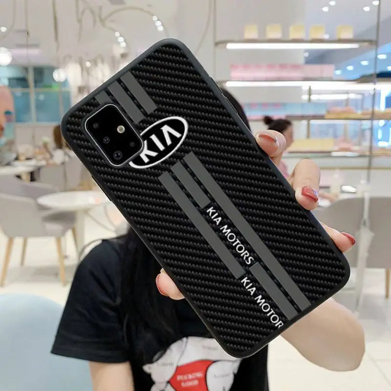 

ZFGHSHYQ Kia Car Black Phone Case For Samsung S9 10 20Plus Note 7 8 9 10 10plus Pro J8 M30 31 A30s A71