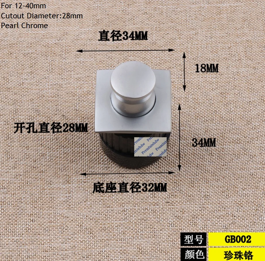 GB002 Pearl Chrome 4 шт./партия, потайная, светящаяся на весну, выдвижная ручка шкафа, RV Yacht Caravan Gun, черный, золотой, жемчужный, бронзовый, квадратный, круглый - Цвет: GB002 Pearl Chrome