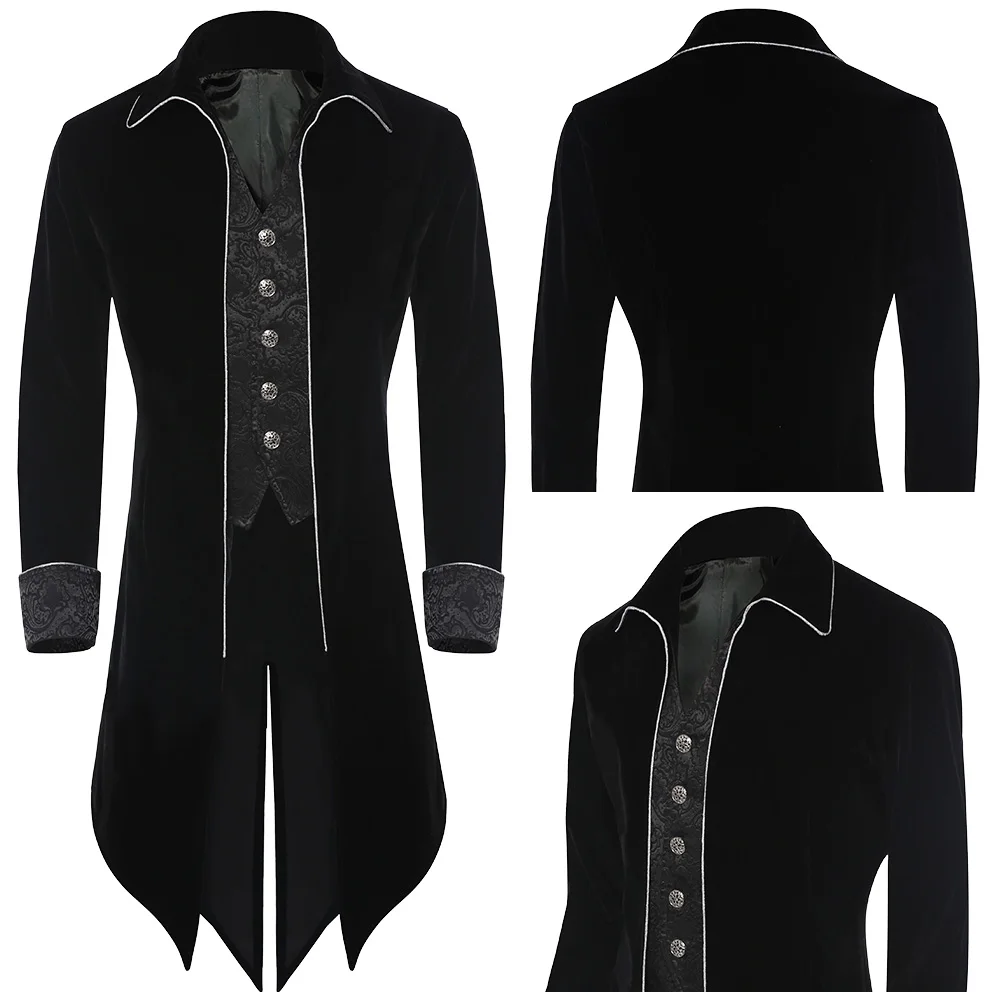 Средневековый стимпанк фраки костюмы на Хэллоуин для Для мужчин Ренессанс
