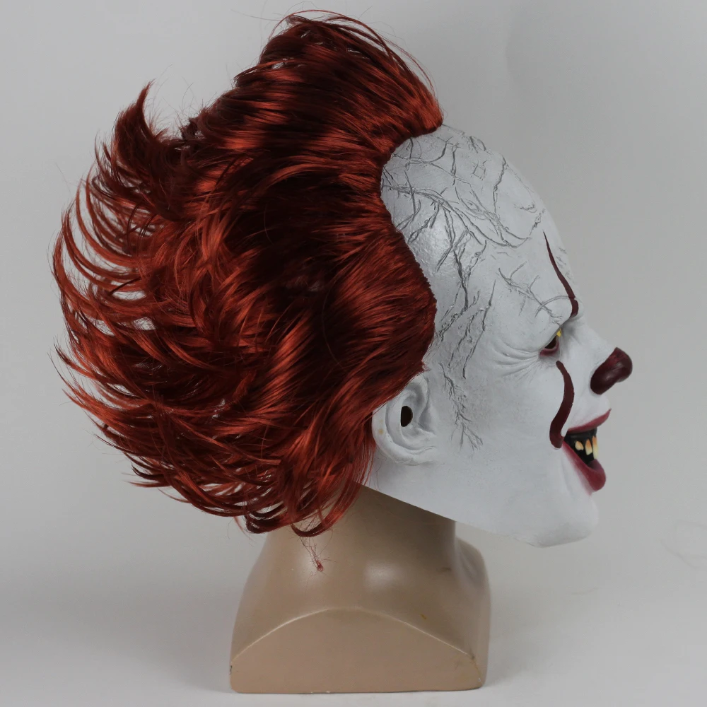Джокер маска пеннивайза Stephen King It Chapter Two 2 ужас, Костюмированная вечеринка латексные маски шлем клоун Хэллоуин вечерние костюм, реквизит