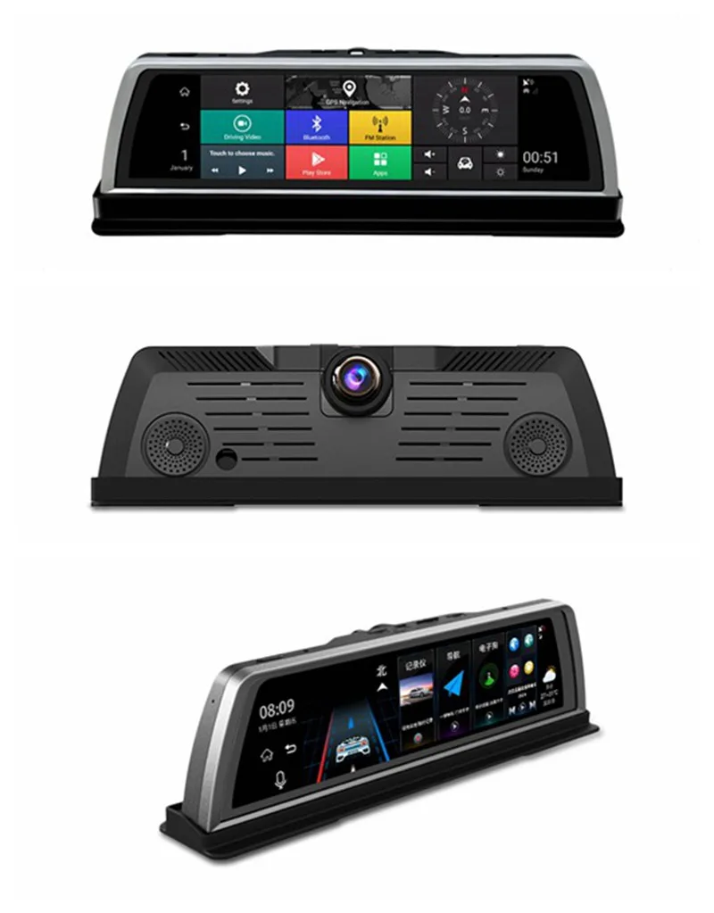 New Full HD 1080P Video Recorder Car DVR Dash Cam 4 Lens 10 Inch GPS Navigation 4G ADAS WiFi Bluetooth FM Vehicle Camera | Автомобили и