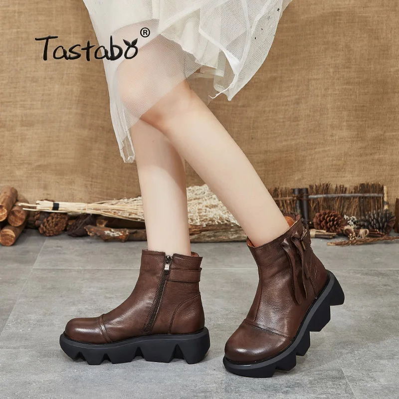 Женские ботинки телесного цвета из натуральной кожи в повседневном стиле Цвет