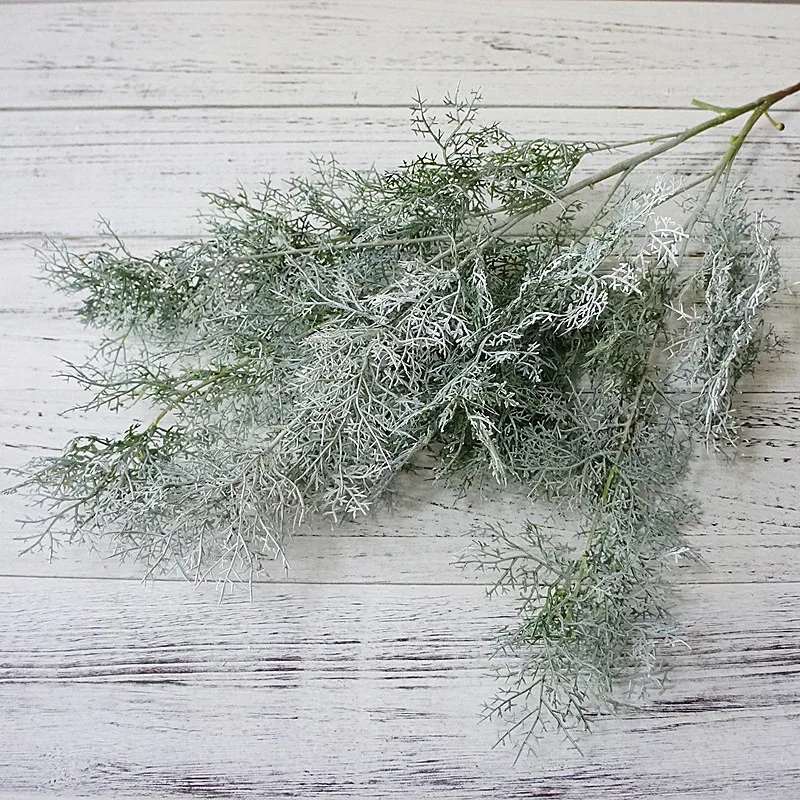 

Artificial Fern Plant Tree Branch Green Dianthus Leaves Plastic Grass DIY Photography Backdrop Wedding Home Garden Decoration