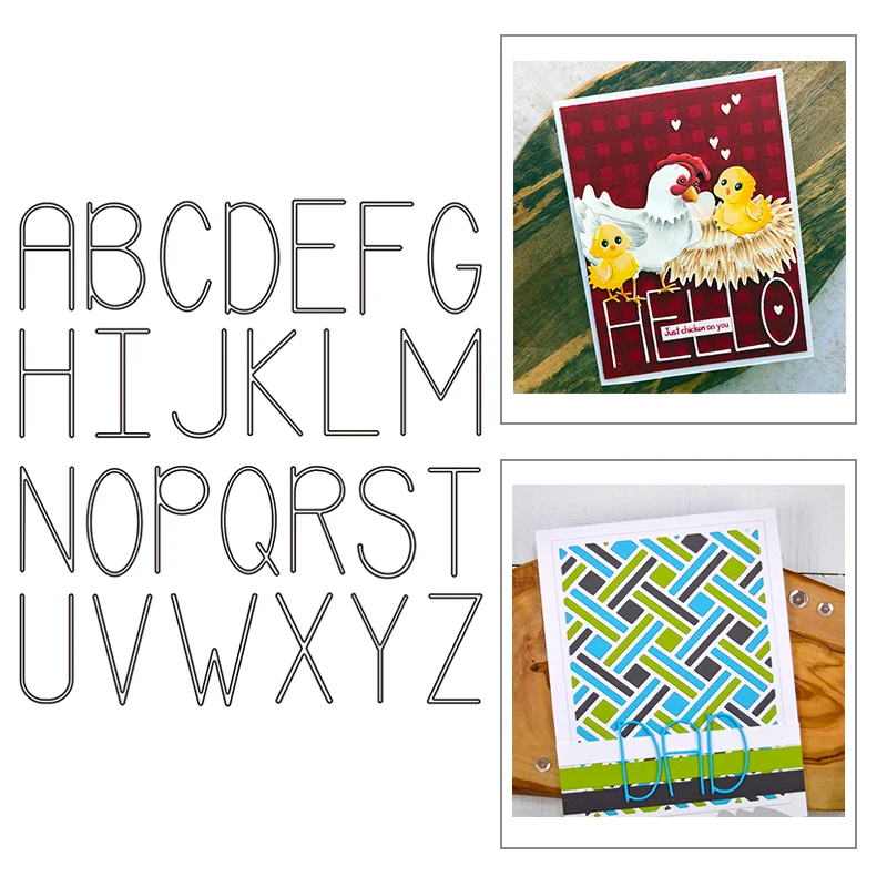 Новинка 2021 г. металлические Вырубные штампы с английским алфавитом для вырезания