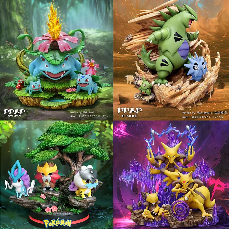 

PPAP Studio Pokemon Alakazam Venusaur Gengar Charizard Mewtwo Dragonite Gengar семейная серия ограниченная фигурка модель игрушка