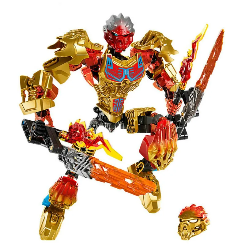 KSZ 611 1 серия BIONICLE Tahu Uniter of Fire Building Blocks детский подарок на день рождения