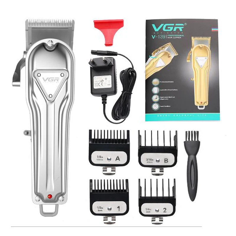 VGR 139 hair trimmer  rechargeable hair clipper haircut machine oil head clipper push white hair carving 20W powerful