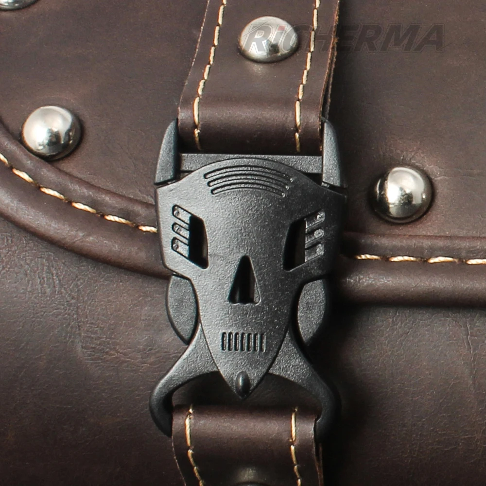 Винтажная Кожаная Мотоциклетная сумка прочная вместительная багажная коробка