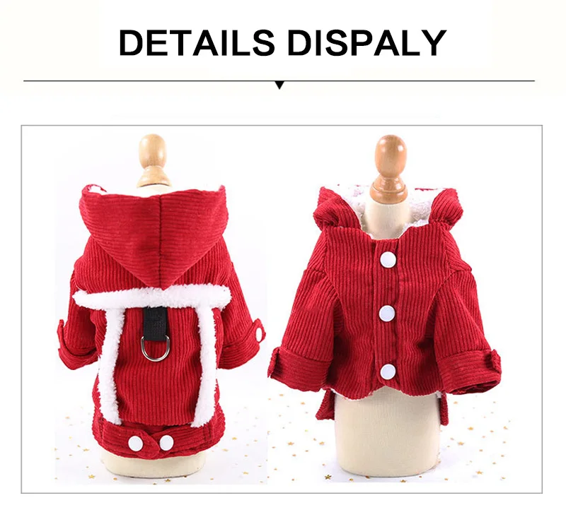 Dog Clothes Winter Clothing for Small Medium Dogs Pet Clothes Winter Warm Thicken Hoodie Jumpsuit Dog Clothes Winter Large Coat