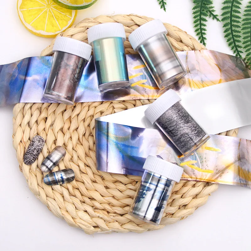 1 рулон наклеек для ногтей набор слайдеров красочный павлин Леопардовый принт