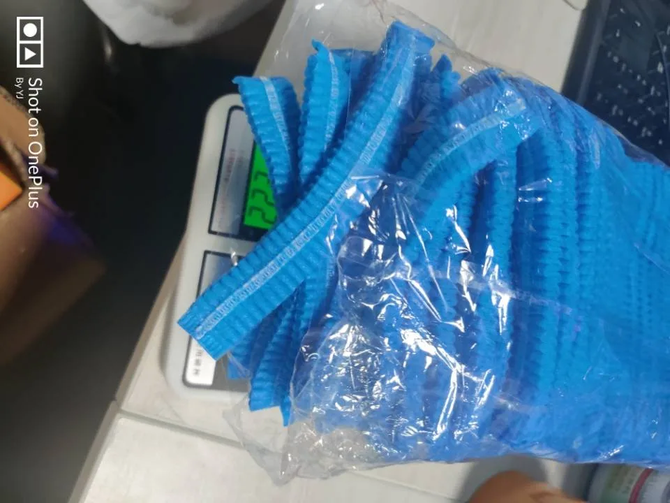 

100pcs Disposable Salon Hair Hat Anti-Dust Net Bouffant Cap Non-woven Head Cover Hat Elastic Cleaning Hair Protect Hat Cap