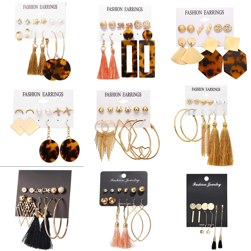 2019 Модные Акриловые геометрические Висячие серьги для женщин винтажные