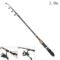 fishing rods 1 0m mini ultra short telescopic fishing rods glass fiber 5 section portable lure ice fishing pole