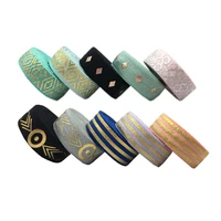 10y gold foil geometric stripes print fold over elastic ribbon for sewing hair tie strap backpack decoration accessory wholesale